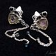 Silver 925 earrings with sapphires and watermelon tourmalines Odoli. Earrings. Elena Shevchenko  jeweller (odoli). Online shopping on My Livemaster.  Фото №2