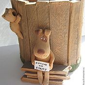 Карандашница  "Коплю на будку"