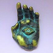 Для дома и интерьера handmade. Livemaster - original item Hand with an eye, An eye in the palm of your hand. Handmade.