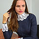 Order  Crochet collar and cuffs 'Elika'. MezhanHook. Livemaster. . Collars Фото №3