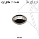 Бусина овальная 13,5х10 мм (родий) - РБ-085, Фурнитура для украшений, Москва,  Фото №1