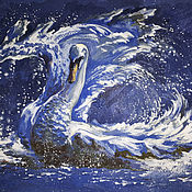 Картины и панно ручной работы. Ярмарка Мастеров - ручная работа Pictures: White Swan. Handmade.