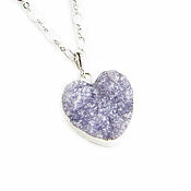 Украшения handmade. Livemaster - original item Heart pendant, heart pendant, purple pendant, agate pendant. Handmade.