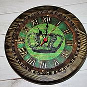 Для дома и интерьера handmade. Livemaster - original item Wall clock with crown. Handmade.