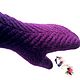 Варежки  Velvet Purple из пуха норки. Варежки. Ты Самая Красивая!. Ярмарка Мастеров.  Фото №4