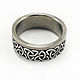 Titanium ring with silver Celtic pattern. Rings. asgdesign. My Livemaster. Фото №4