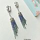 Серебряные серьги-люстры из хрусталя и swarovski "Frozen Crystal". Серьги классические. Farfalla Design by Olga Kadaner. Интернет-магазин Ярмарка Мастеров.  Фото №2