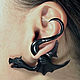 Order  an earring made from horn of Buffalo dragon. Garuda. Livemaster. . Single earring Фото №3