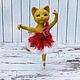 Cat toy ballerina dry felting. Felted Toy. Natalya Gorshkova Cute toys felting. Online shopping on My Livemaster.  Фото №2