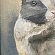 Картина на холсте 15х20 см с кроликом «Серый». Картины. Картины маслом Антонина Любецкая. Ярмарка Мастеров.  Фото №5