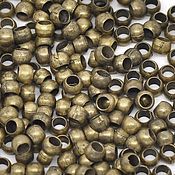 Материалы для творчества handmade. Livemaster - original item Crimping beads crimps 2 mm art.4-24, color - bronze. Handmade.