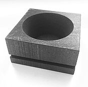 Материалы для творчества handmade. Livemaster - original item Square shape graphite bowl for open fire 75 mm. Handmade.