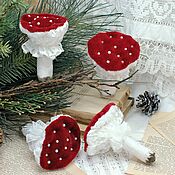 Для дома и интерьера handmade. Livemaster - original item Mushroom mushrooms fly agaric textile. Handmade.