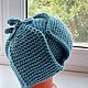 Шапка-ушанка вязаная из шерсти цвета морской волны. Шапка-ушанка. AccessoriesWool мягко и комфортно. Ярмарка Мастеров.  Фото №9