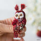 Order Brooch-Owl 'Mulled wine' with ears. OWL. Coffeelena. Livemaster. . Brooches Фото №3