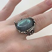 Украшения handmade. Livemaster - original item Ring with a large labrador. Silver plated.. Handmade.