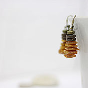 Украшения handmade. Livemaster - original item Earrings with raw amber Aurelia. Handmade.