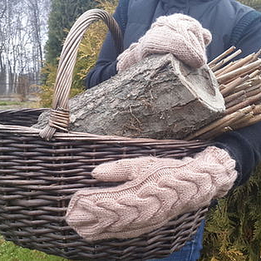 Аксессуары ручной работы. Ярмарка Мастеров - ручная работа Варежки из мериноса. Handmade.