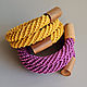 Pulseras de punto de lino. Bracelet set. TETstudio. Ecostyle.. Ярмарка Мастеров.  Фото №5