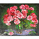 Painting with flowers 'coral bouquet' oil on canvas, Pictures, Samara,  Фото №1