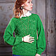Order GREEN LUX jumper handmade. BRAGUTSA. Livemaster. . Sweaters Фото №3