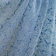 Органза шторная с шитьем по всей длине голубого цвета. Вышивка, Ткани, Пушкино,  Фото №1
