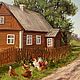 Картина деревенский пейзаж, холст, масло, 30х40 см. Белая сирень. Картины. 'Живая палитра' Ольги Тикуновой. Ярмарка Мастеров.  Фото №4
