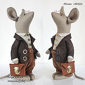 Куклы и игрушки handmade. Livemaster - original item Mouse "Boss", rag toys, gift to the boss. Handmade.