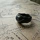 Заказать Черное кольцо деревянное из эбена, размер 17. WooIIy Wood  украшения из дерева. Ярмарка Мастеров. . Кольца Фото №3