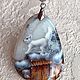 Pendant with natural agate Winter in the village, Pendant, St. Petersburg,  Фото №1