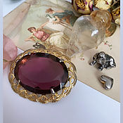Винтаж handmade. Livemaster - original item Selina Gobi`s Brooch. Amethyst glass.. Handmade.