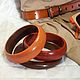 Wooden jewelry Bangles set `Casual` fashion Jewelry Brown bracelet, red bracelet, dark red bracelet
