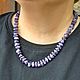 Бусы из натурального чароита, 50 см. Бусы. JewelryStudioGem. Ярмарка Мастеров.  Фото №6
