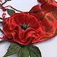 Felted scarf 'Poppies', Scarves, Kherson,  Фото №1