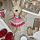 Кукла с одеждой, зайка, игрушка с гардеробом, зая, зайчик, подарок. Мягкие игрушки. Юлевна Королевна (yulevna-toys). Ярмарка Мастеров.  Фото №6