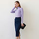 Pencil skirt narrowed midi blue knitted tight-fitting viscose. Skirts. mozaika-rus. Online shopping on My Livemaster.  Фото №2