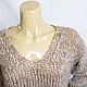 Вязаный свитер из кид мохера с вырезом. Свитеры. Knit by Heart - Вязаная одежда 富. Ярмарка Мастеров.  Фото №5