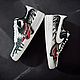 Кастомные кроссовки белые nike  AF1, ручная роспись, Venomарт. Кроссовки. O-Go-Art.Кастомизация одежды и обуви. Ярмарка Мастеров.  Фото №10