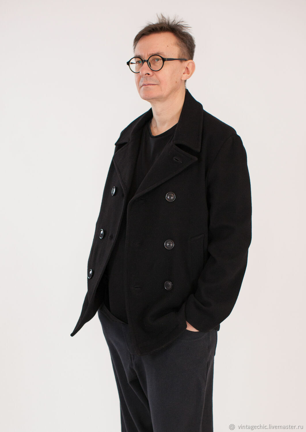 Бушлат мужской из черной шерсти MUHA-358Ma на заказ в интернет-магазине ...