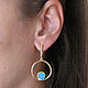 Agate Druse earrings, blue earrings, ring Earrings with stones. Earrings. Irina Moro. My Livemaster. Фото №4