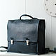 Кожаный рюкзак Go School Vintage 5.0 Blue. Рюкзаки. Андрей (apostille-shop). Интернет-магазин Ярмарка Мастеров.  Фото №2
