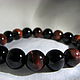 Bracelet with black agate and bull's eye 'Your style', Bead bracelet, Moscow,  Фото №1