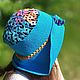 Order Summer women's hat Panama crocheted with flowers. Джемпера, шапки, палантины от 'Azhurles'. Livemaster. . Caps Фото №3