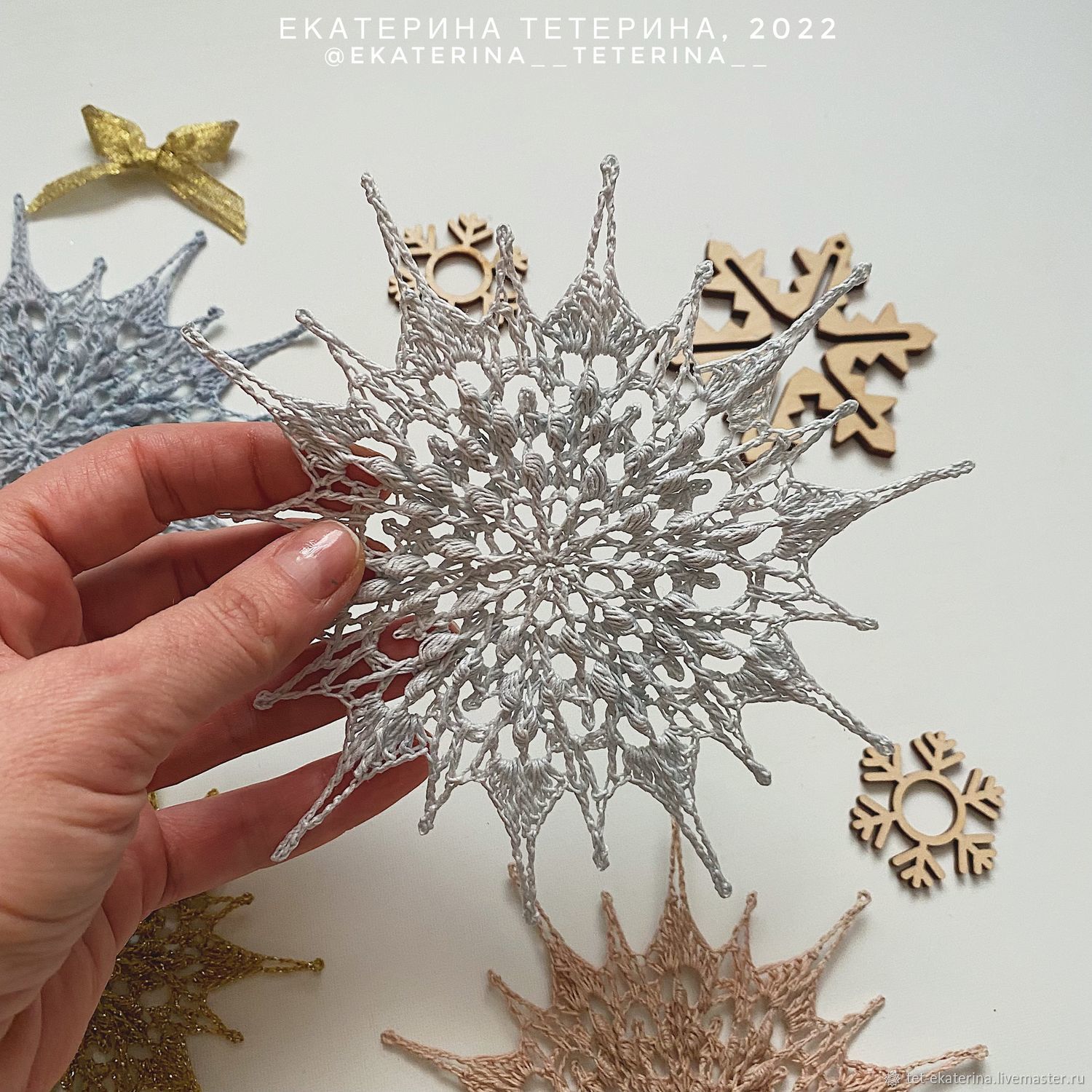 Рельефная снежинка крючком N13 в интернет-магазине на Ярмарке Мастеров ...