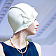 A hat made of velour Cloche 'aristocrat', Hats1, Moscow,  Фото №1