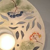 Для дома и интерьера handmade. Livemaster - original item Light lamp Herbarium on ceramics. Handmade.