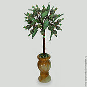 Цветы и флористика handmade. Livemaster - original item Love tree of the coil in a vase of onyx. Handmade.