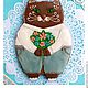 Gingerbread cat with a bouquet . Gingerbread for March 8, gingerbread for Birthday, Gingerbread Cookies Set, Rostov-on-Don,  Фото №1