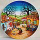 Plates decorative: Ceramic plate painted with oil. Serbia, Decorative plates, Moscow,  Фото №1