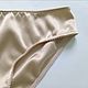 Bragas de seda se desliza doble capa Beige. Underpants. Darya Vecher Шёлковое нижнее бельё Корсеты. Интернет-магазин Ярмарка Мастеров.  Фото №2